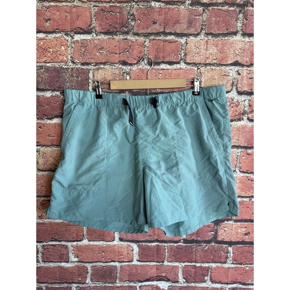 Rei Co-op Mens Blue Outdoor Hiking Nylon Shorts Size XL w/ Belt Clip